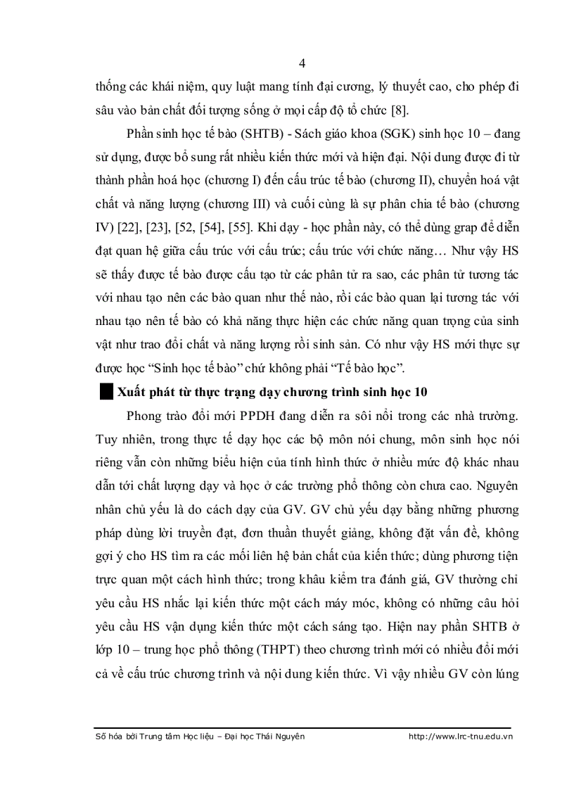 image for page Nâng cao hiệu quả dạy học Sinh học tế bào Sinh học 10 bằng phương pháp Grap