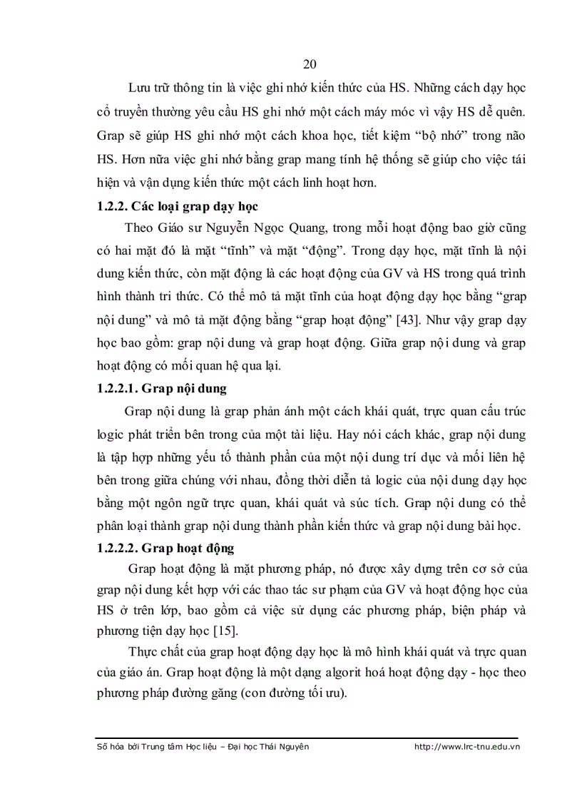 image for page Nâng cao hiệu quả dạy học Sinh học tế bào Sinh học 10 bằng phương pháp Grap