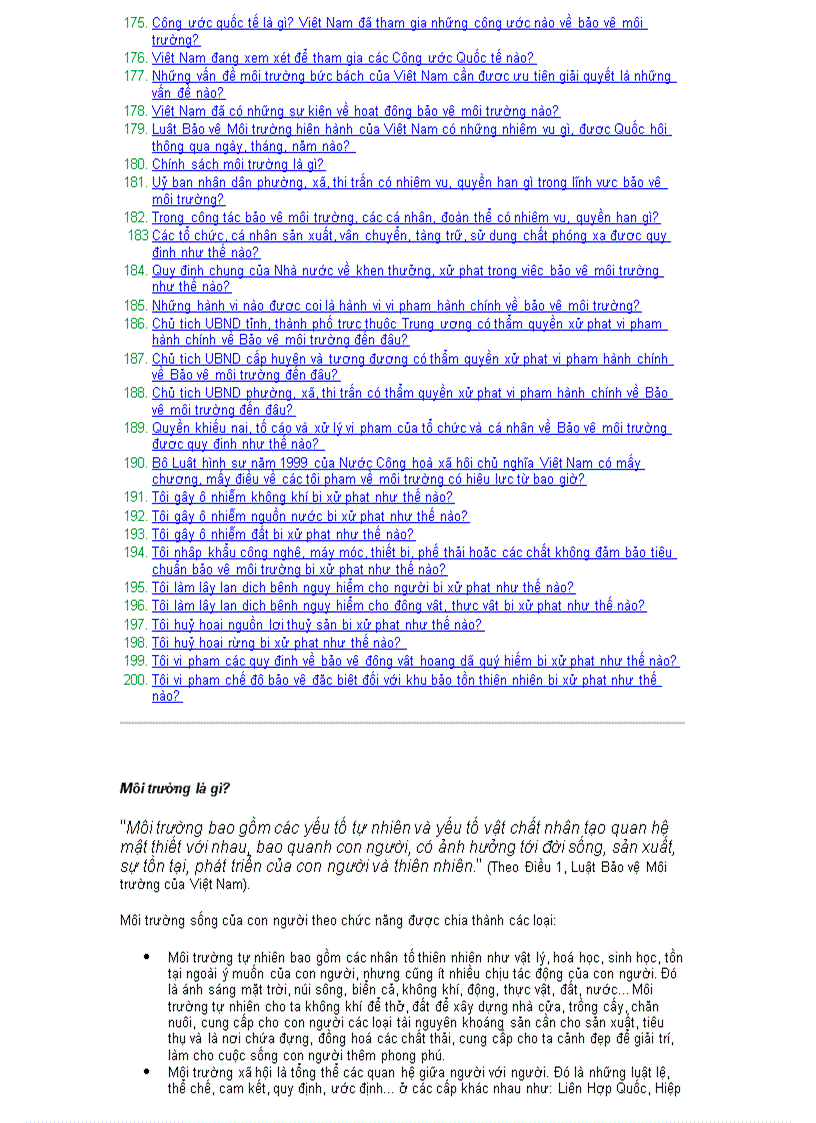 image for page 200 câu hỏi về môi trường