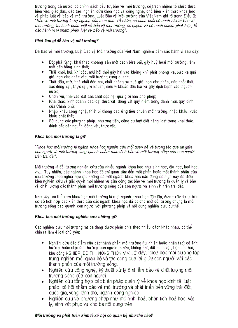 image for page 200 câu hỏi về môi trường