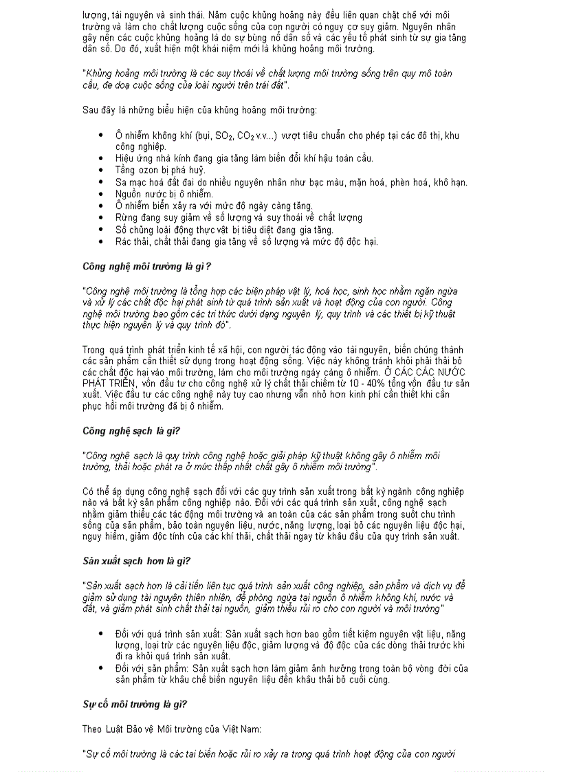 image for page 200 câu hỏi về môi trường