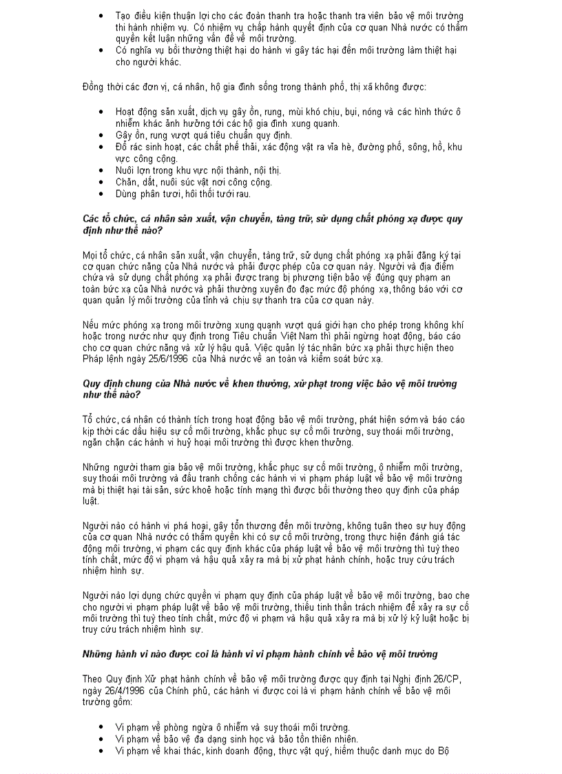 image for page 200 câu hỏi về môi trường