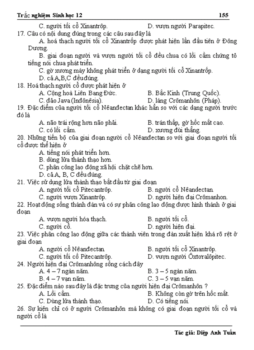 image for page 3201 bài thi trắc nghiệm sinh ôn thi HS giỏi