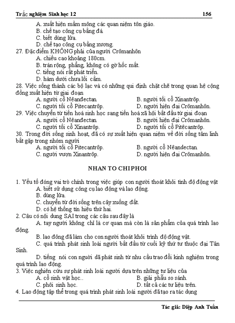 image for page 3201 bài thi trắc nghiệm sinh ôn thi HS giỏi
