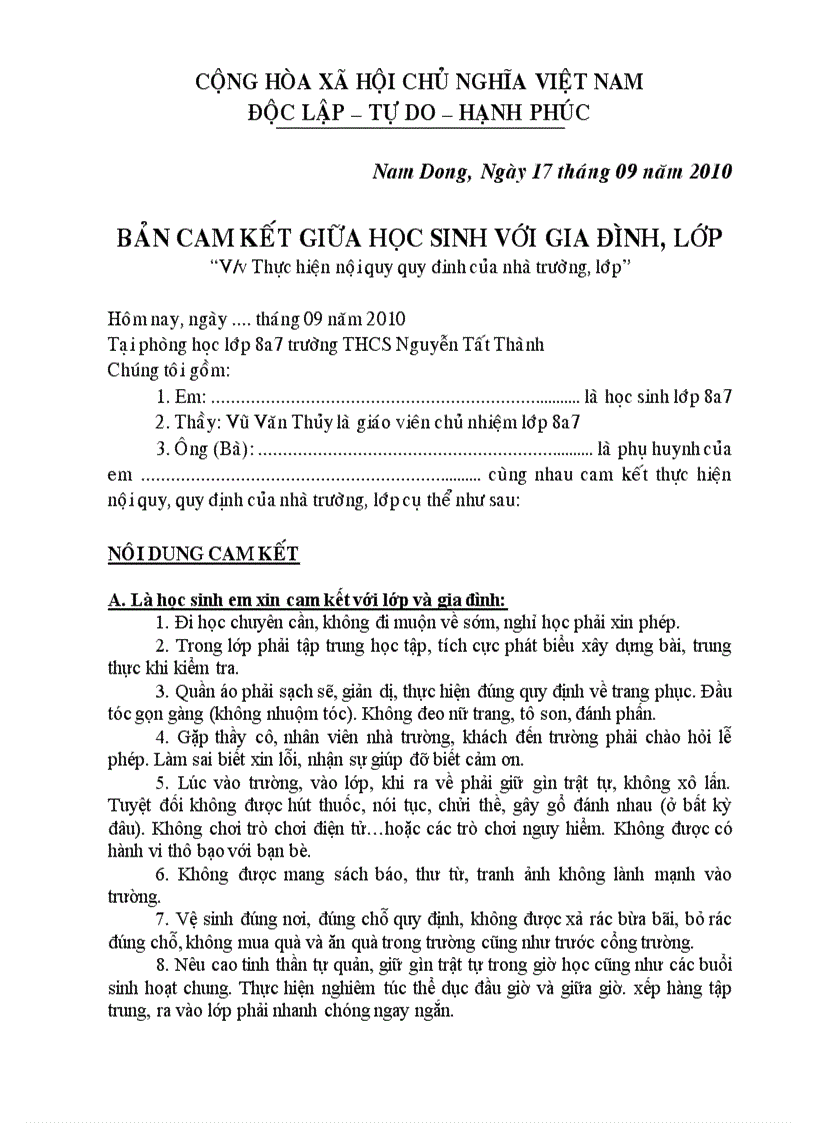 image for page Ban cam ket thuchien noi quy nha truong