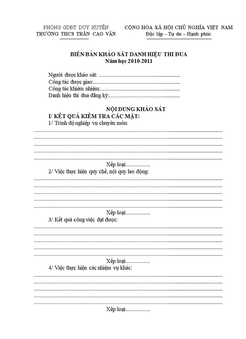 image for page Biểu mẫu khảo sát TĐ anh Bàn xen lại thử