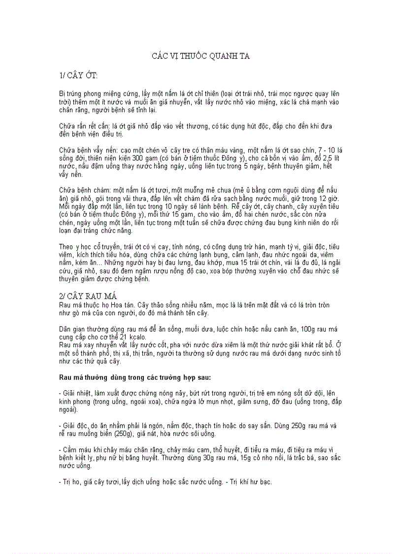 image for page Các vị thuốc quanh ta