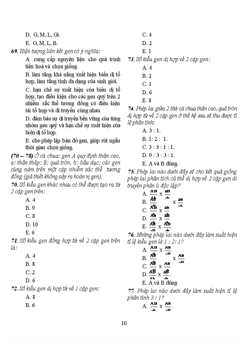 image for page Cau hoi trac nghiem sinh 9