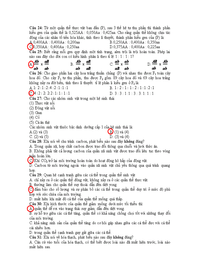 image for page Đề thi ĐH môn Sinh năm 2011 357