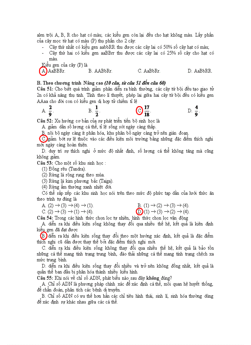 image for page Đề thi ĐH môn Sinh năm 2011 357
