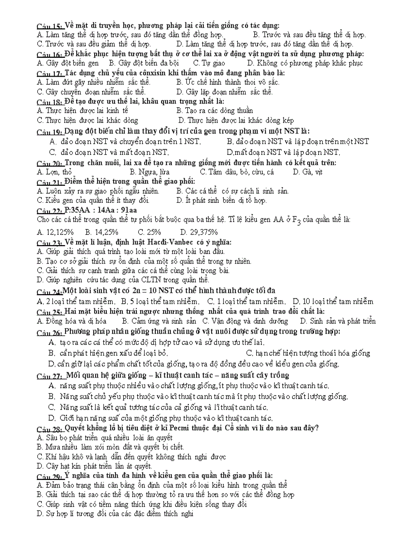 image for page Đề thi thử TN THPT môn Sinh học