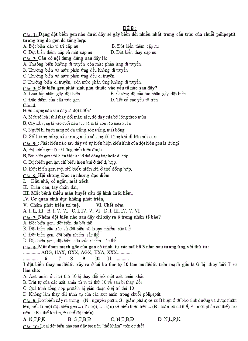 image for page Đề thi thử TN THPT môn Sinh học