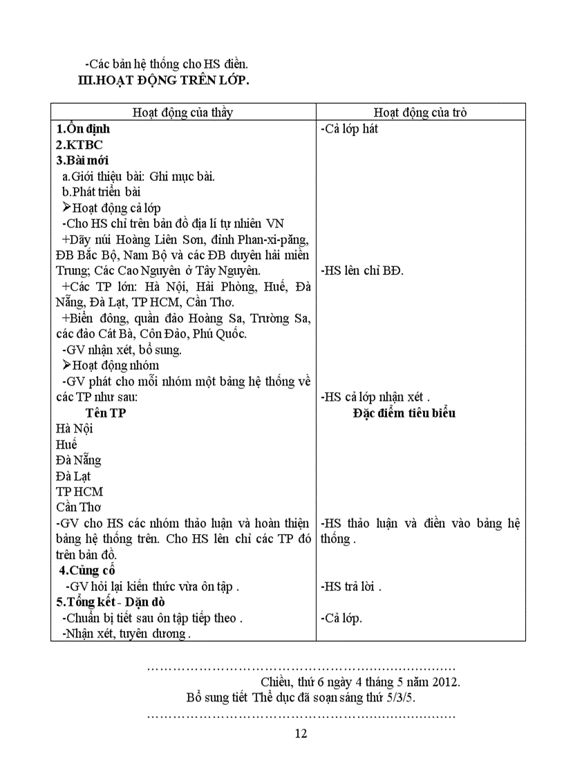 image for page Giáo án lớp 4 tăng buổi tuần 34