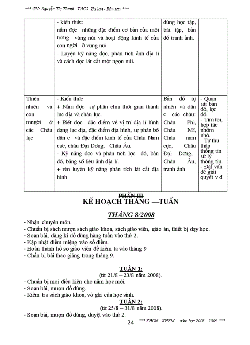 image for page Kế hoạch bộ môn