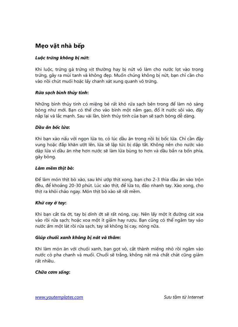 image for page Mẹo vặt nhà bếp