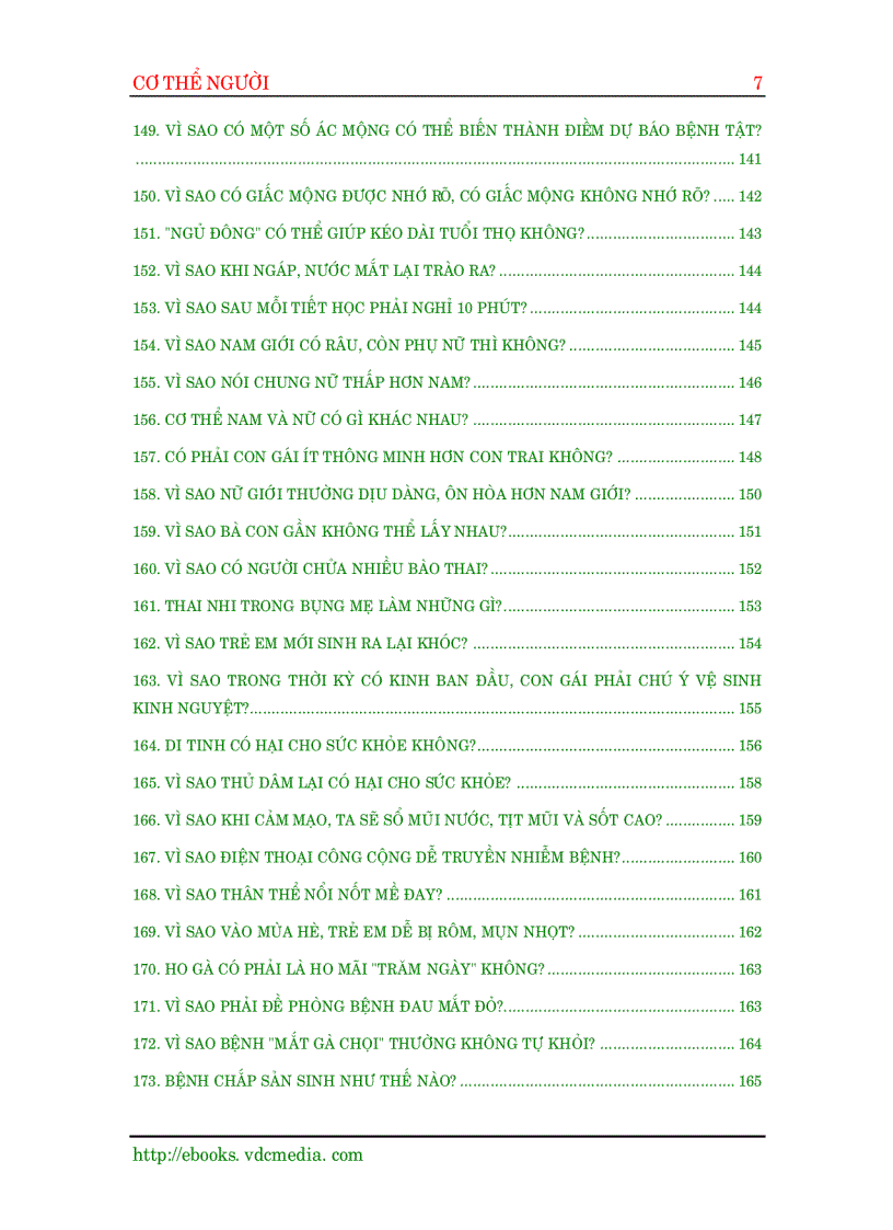 image for page Những câu hỏi về cơ thể con người