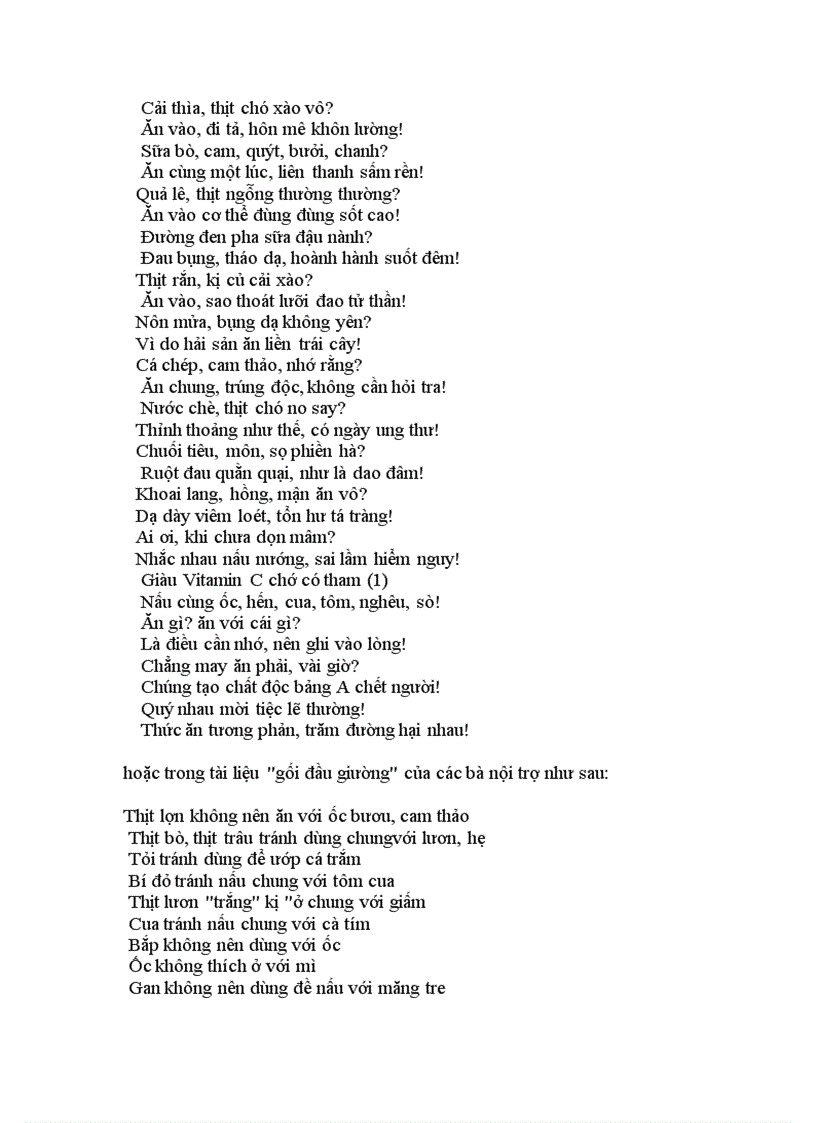 image for page Những món ăn kỵ nhau