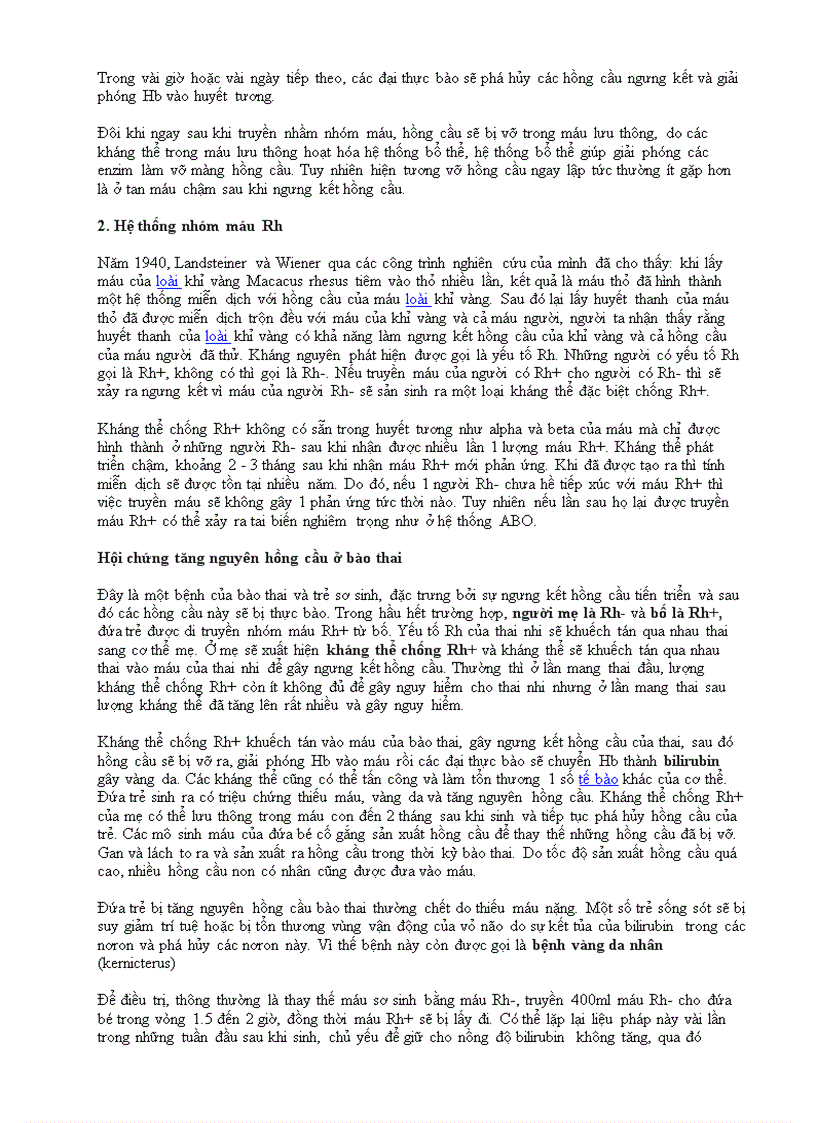 image for page Quá trình đông máu Nhóm máu và sự truyền máu