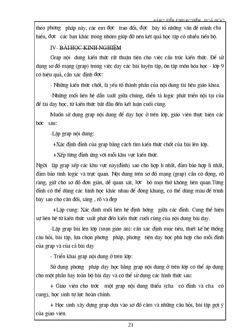 image for page SKKN sử dụng sơ đồ mạng trong dạy học hóa học THCS