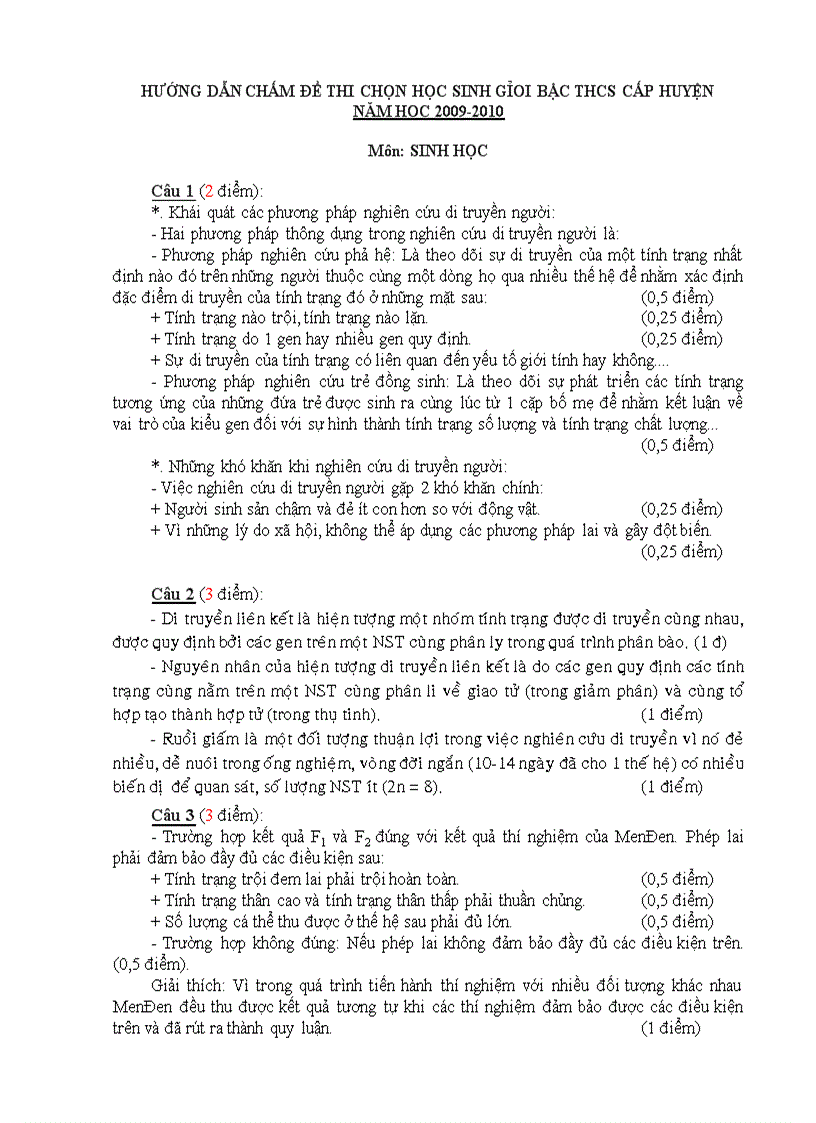 image for page Thi hsg huyện 2010 sinh học