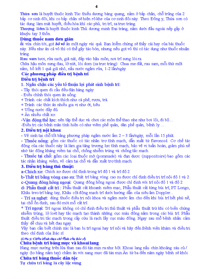 image for page Thuốc nam chữa bệnh Trĩ