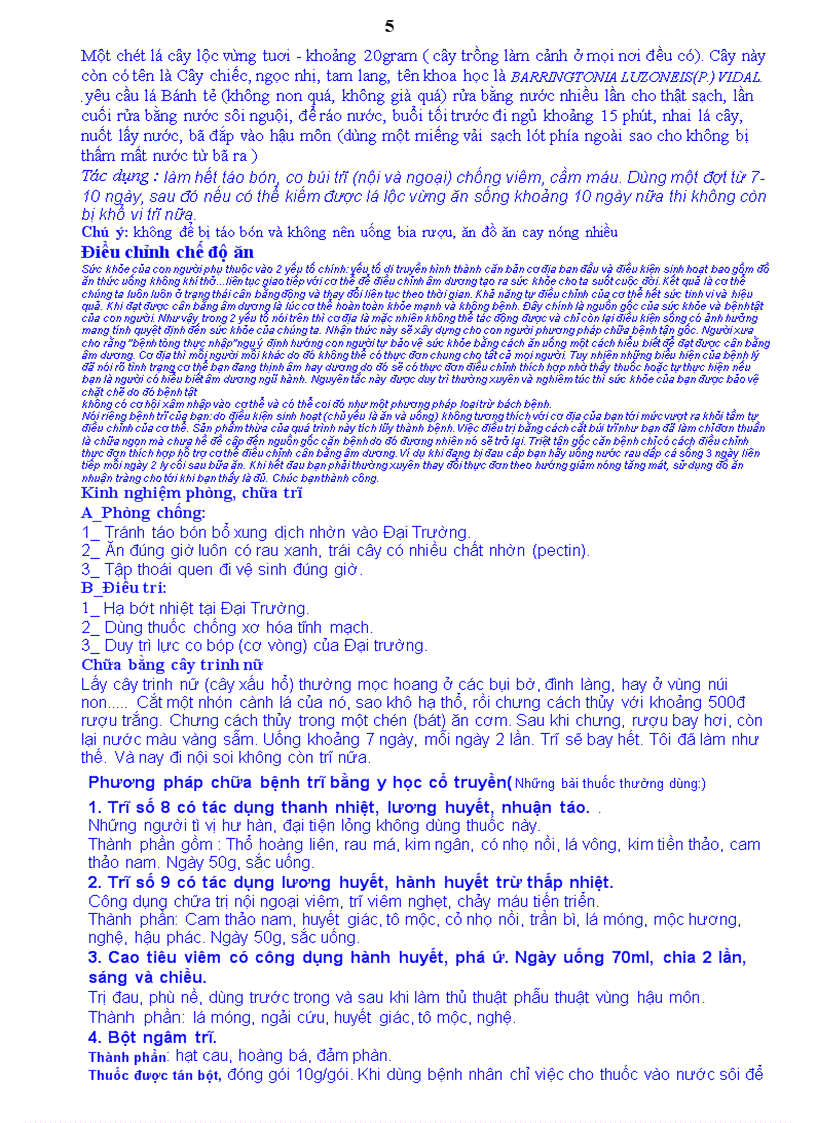 image for page Thuốc nam chữa bệnh Trĩ