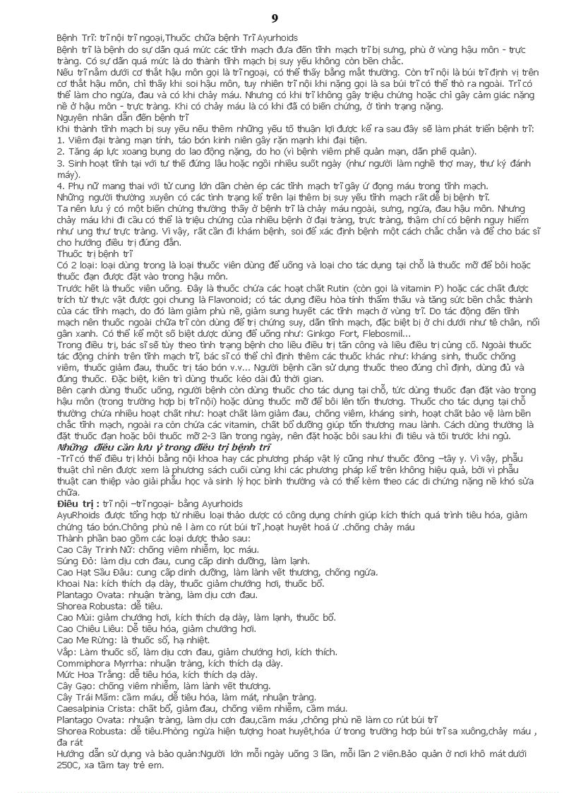 image for page Thuốc nam chữa bệnh Trĩ