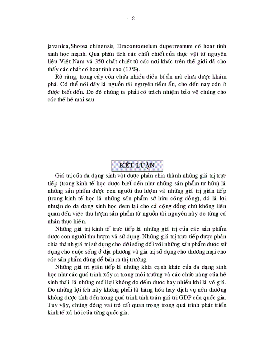 image for page Tiểu luận đa dạng sinh học