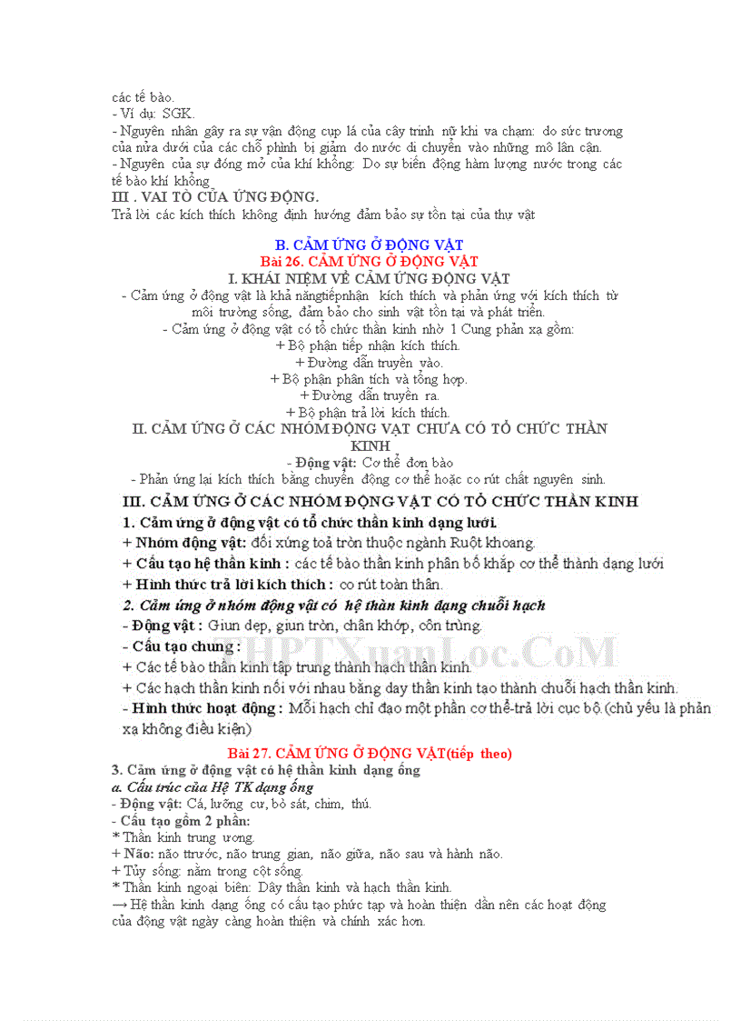 image for page Tóm tắt kiến thức sinh học SGK cơ bản lớp 11