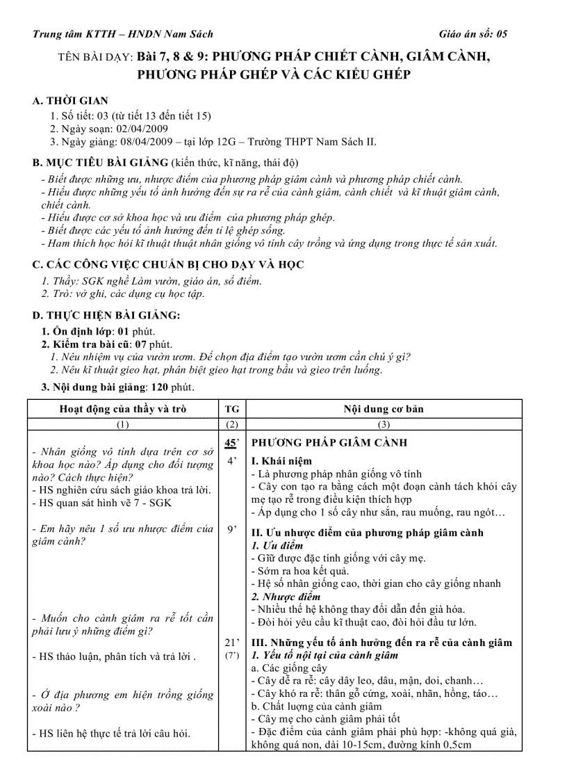 image for page Tron bo Giao an nghe lam vuon