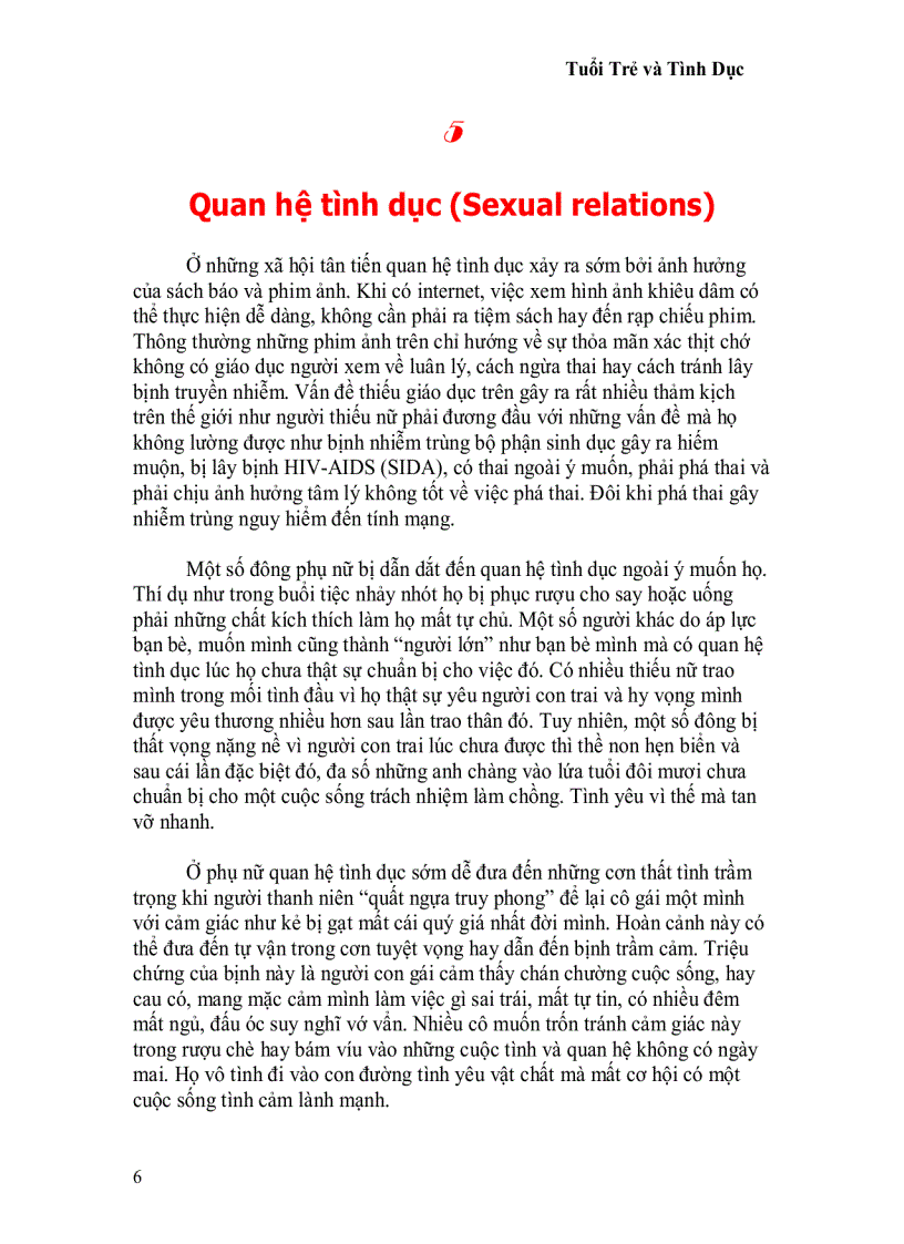 image for page Tuổi trẻ và tình dục