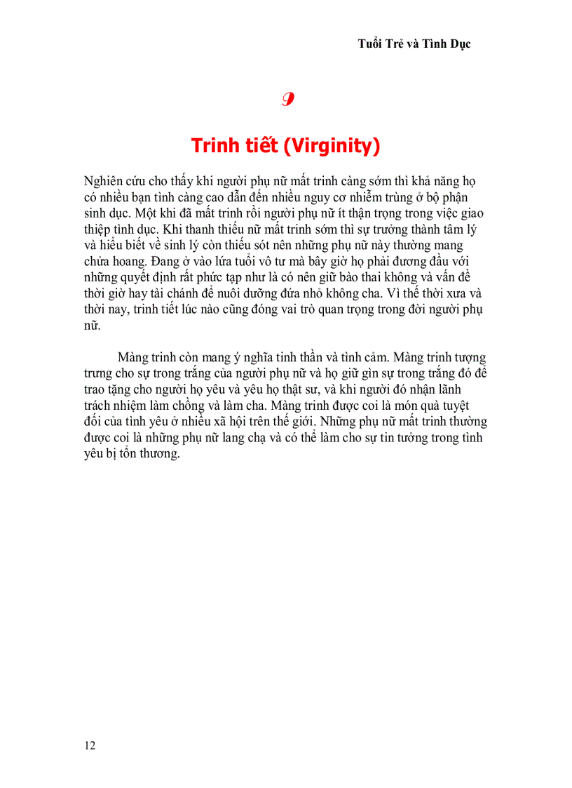 image for page Tuổi trẻ và tình dục