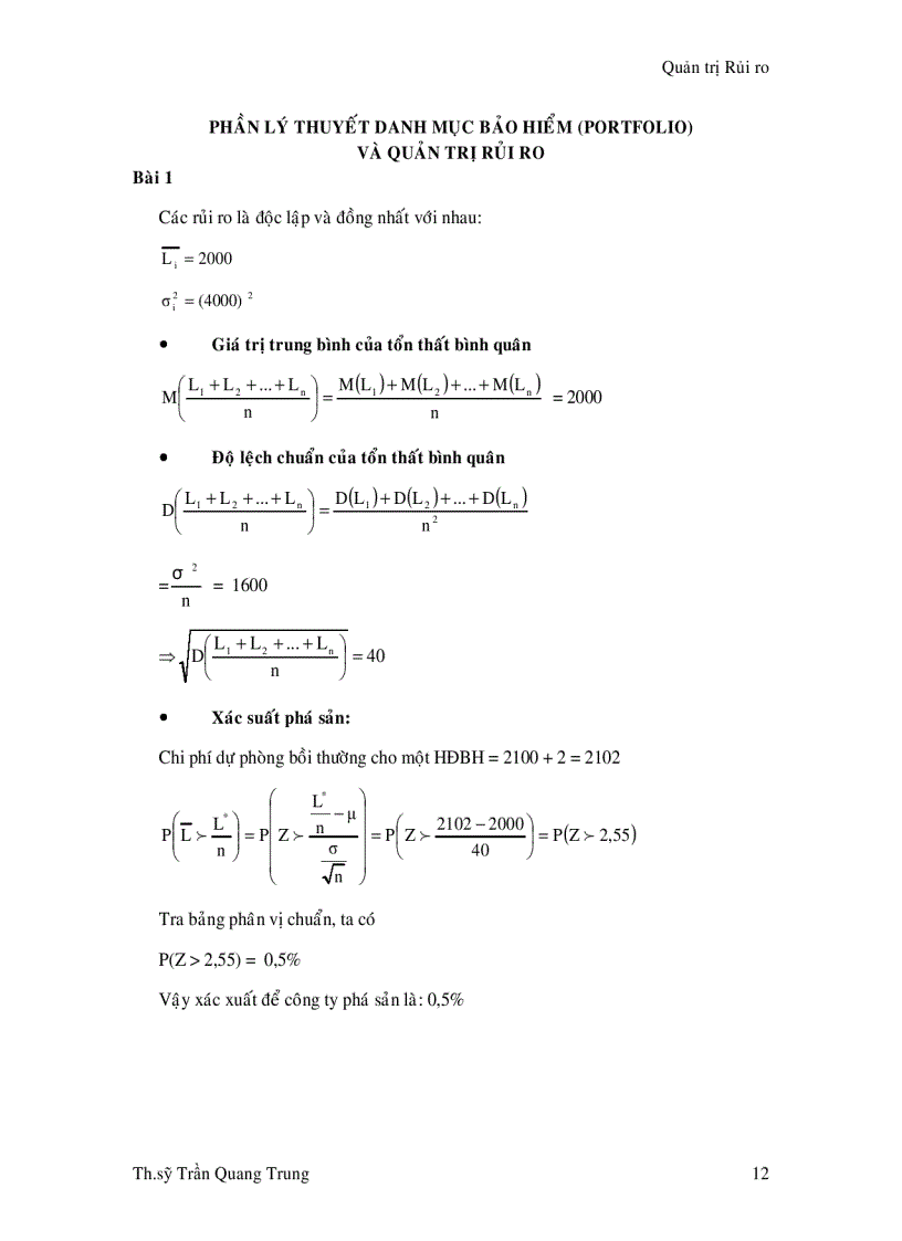 image for page Bài tập quản trị rủi ro