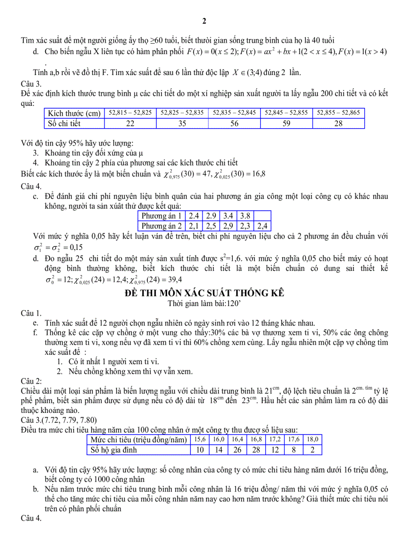 image for page Giáo trình tài liệu đề thi môn xác suất và thống kê toán 3