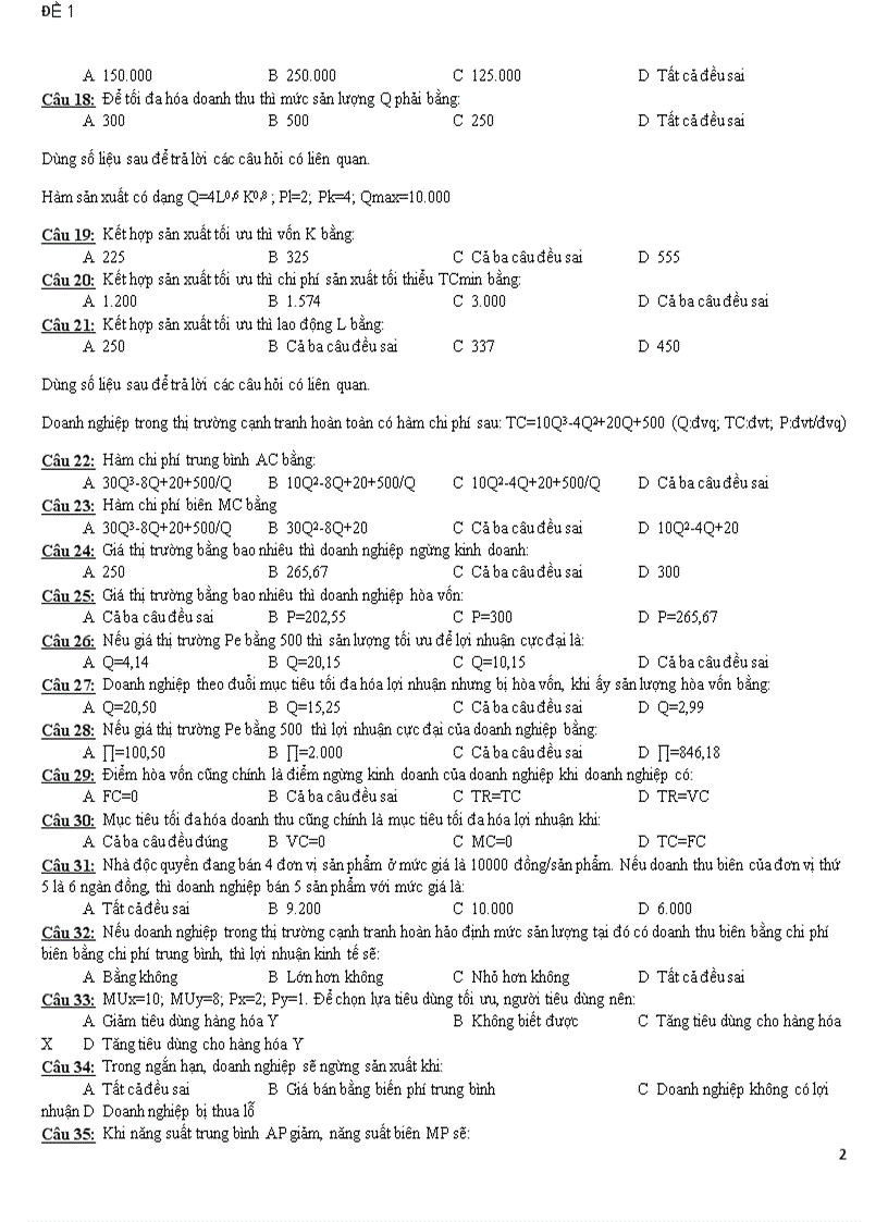 image for page Sách kinh tế vi mô đề thi khóa 33 bài tập kinh tế vi mô phần 1 3
