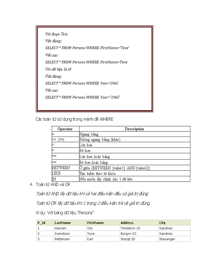 Tài liệu SQL Server hướng dẫn chi tiết sử dụng các Hàm