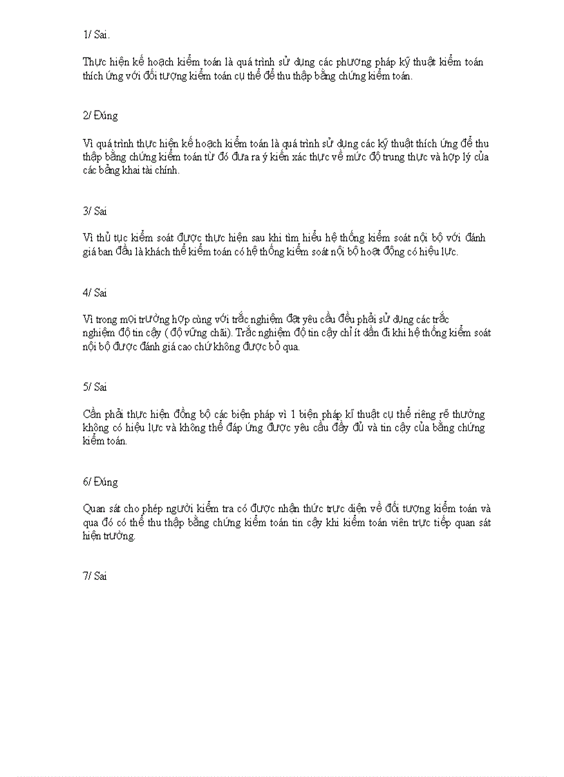 image for page Hệ thống câu hỏi trắc nghiệm kiểm toán Đáp án