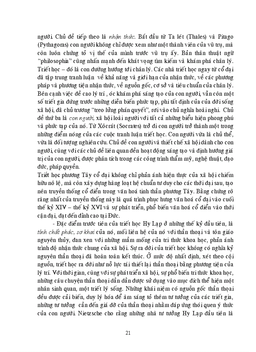 image for page LỊCH SỬ TRIẾT HỌC PHƯƠNG TÂY Dành Cho Cao Học Và Nghiên Cứu Sinh