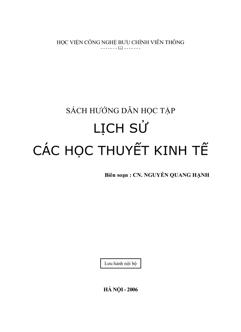 image for page Lịch sử học thuyết kinh tế