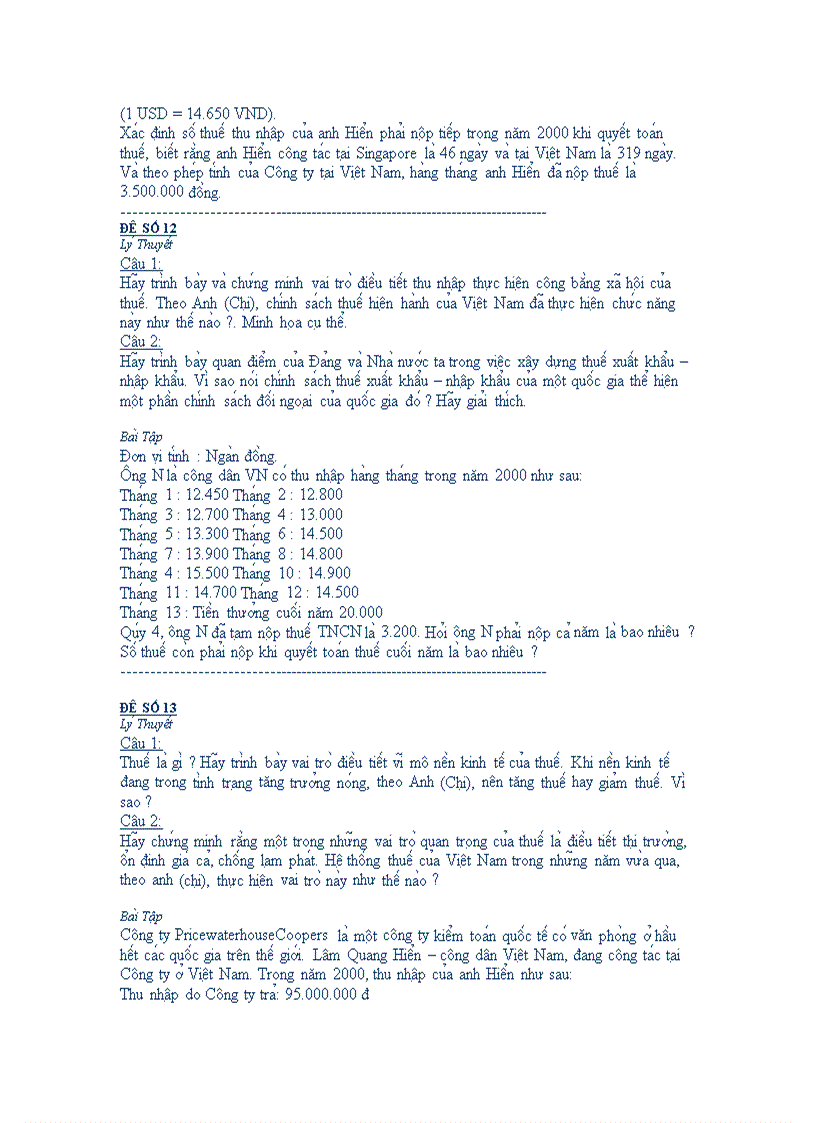 image for page Đề thi công chức môn Thuế