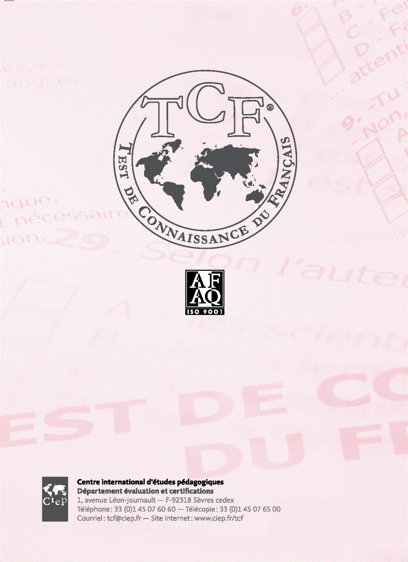 image for page Dạng đề thi viết TCF expression ecrite de TCF DAP