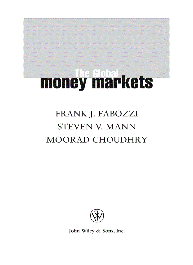 The Global Money Markets