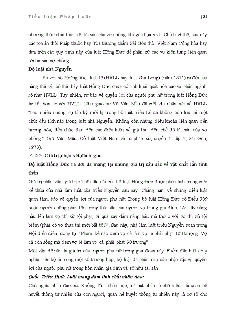 image for page Tiểu Luận Bộ Luật Hồng Đức