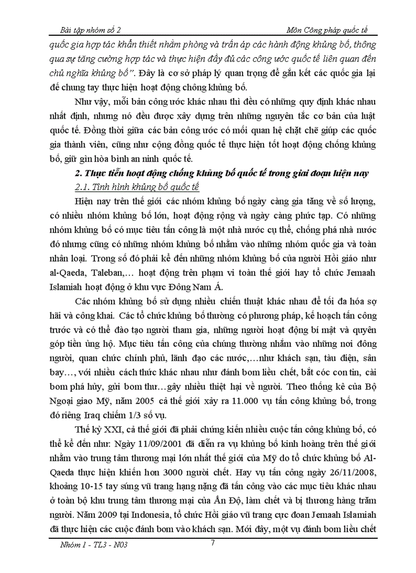 image for page Những vấn đề pháp lý và thực tiễn về họat động chống khủng bố quốc tế trong giai đoạn hiện nay