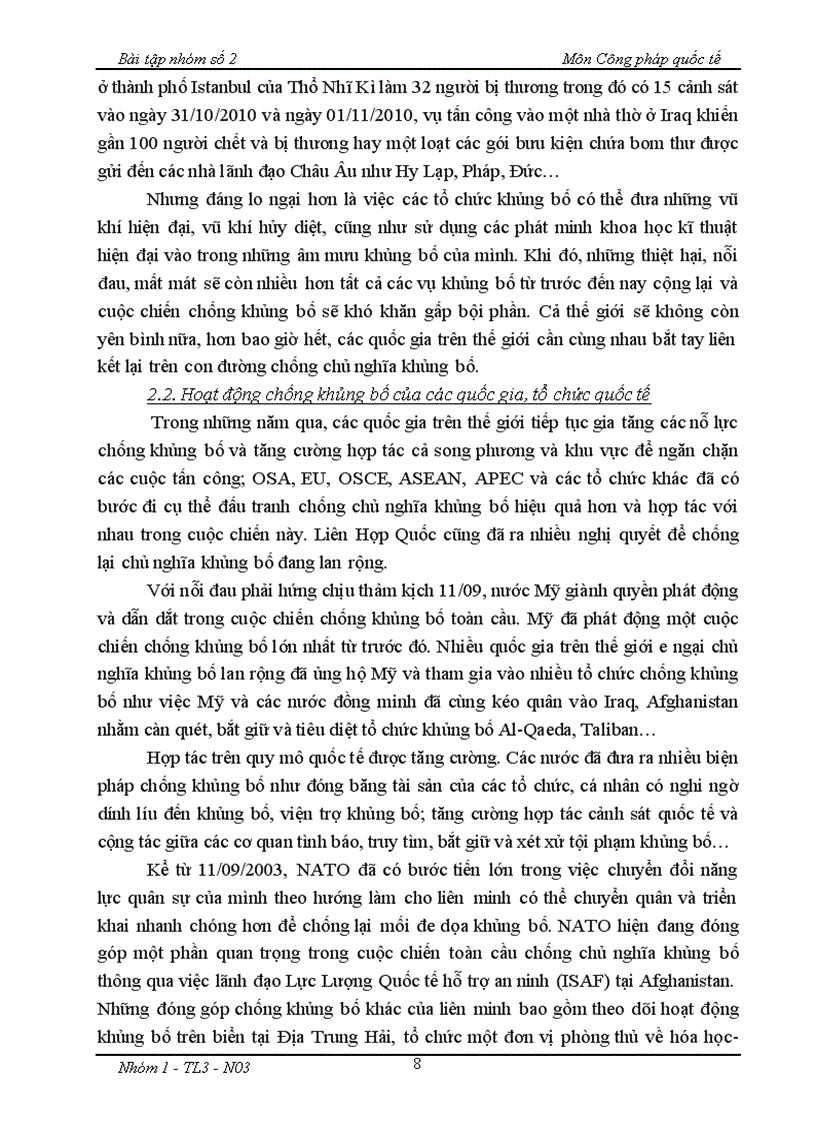 image for page Những vấn đề pháp lý và thực tiễn về họat động chống khủng bố quốc tế trong giai đoạn hiện nay