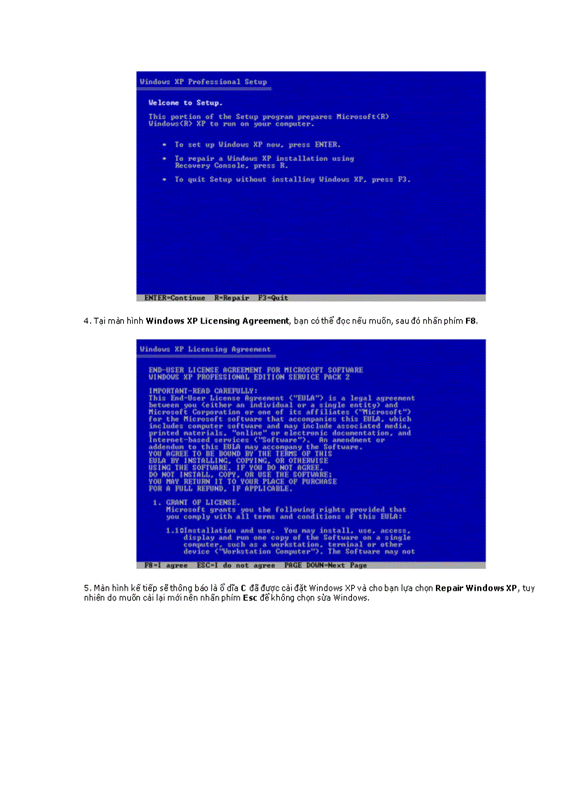 image for page Cách cài đặt mới lại Windows XP không bị mất dữ liệu