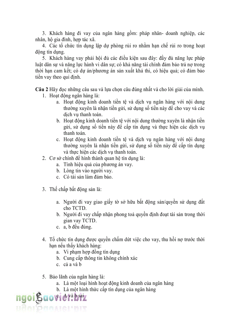 Một số đề thi vào các ngân hàng đây 1