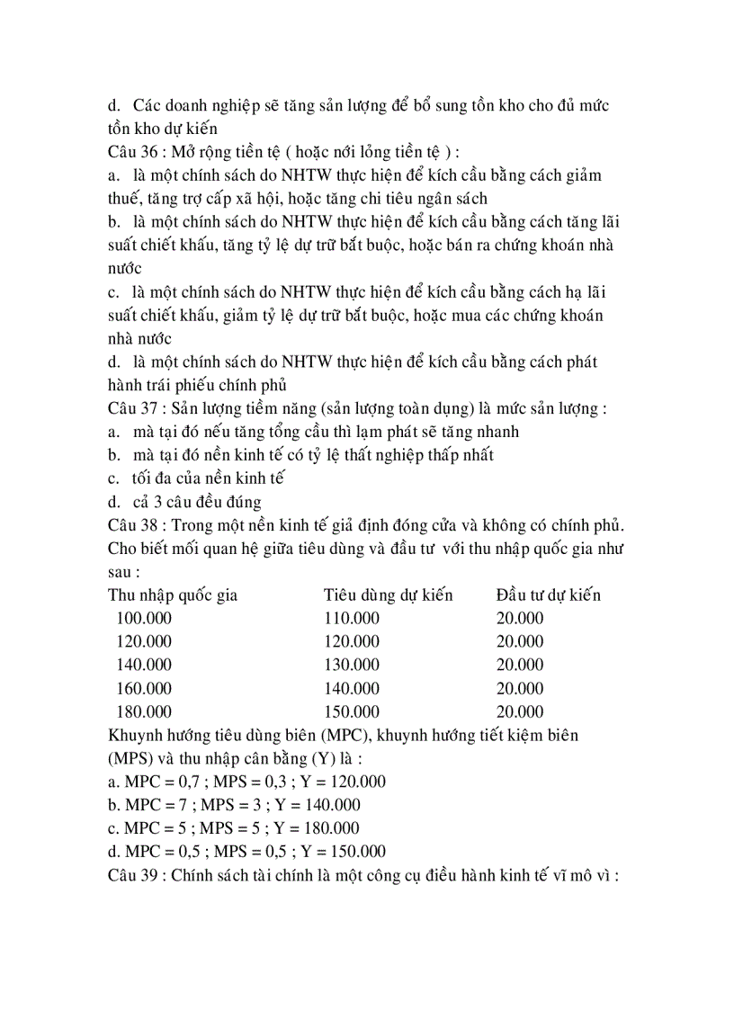 image for page Tài liệu ôn thi và đề thi kinh tế vĩ mô