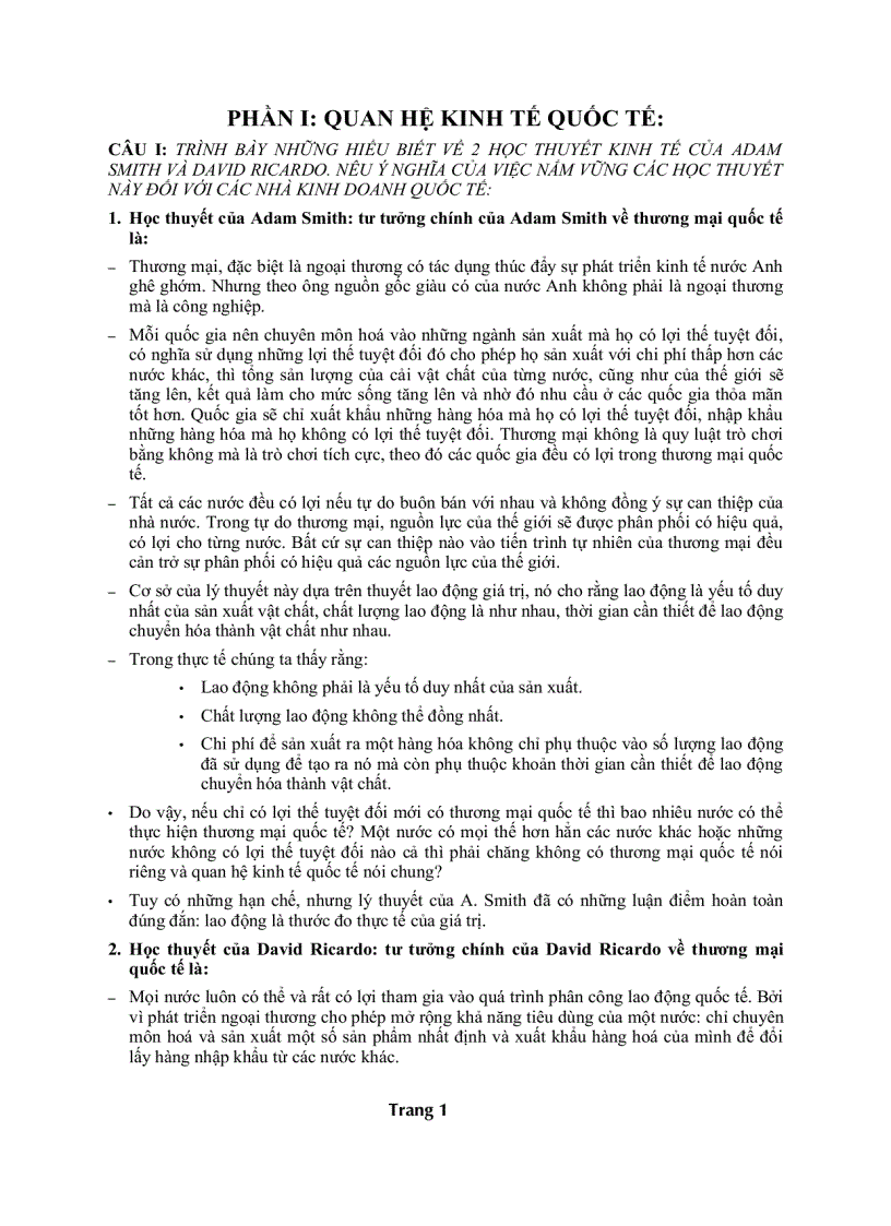 image for page Quan hệ kinh tế quốc tế