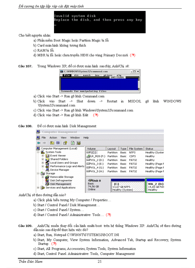 image for page Ôn tập Lắp ráp và bảo trì máy tính 9 trắc nghiệm có đáp án